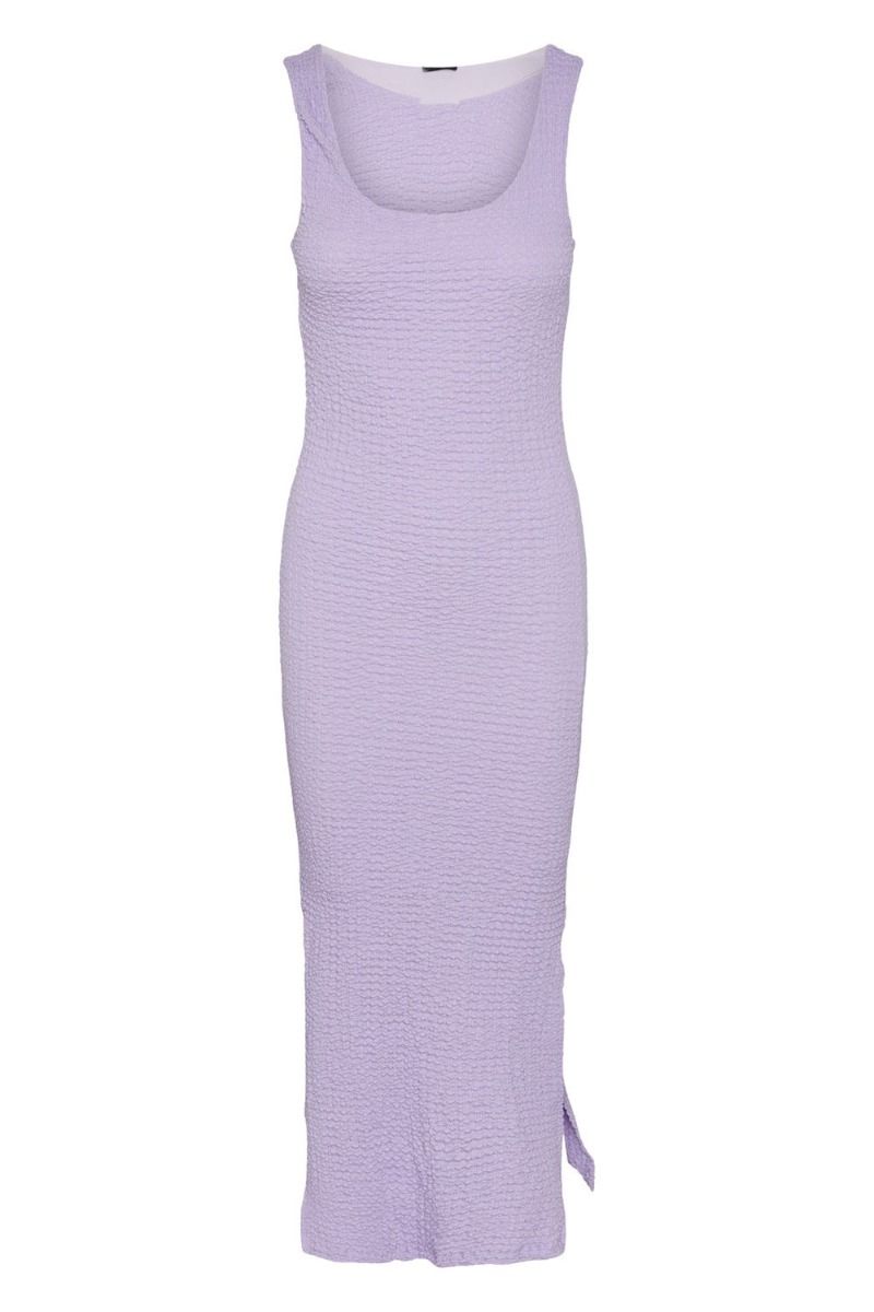 Pieces - Kjole - PC Amy SL Ankle Dress - Lavender