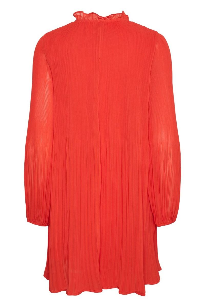 Pieces - Kjole - PC Natscha Short Dress - Bittersweet