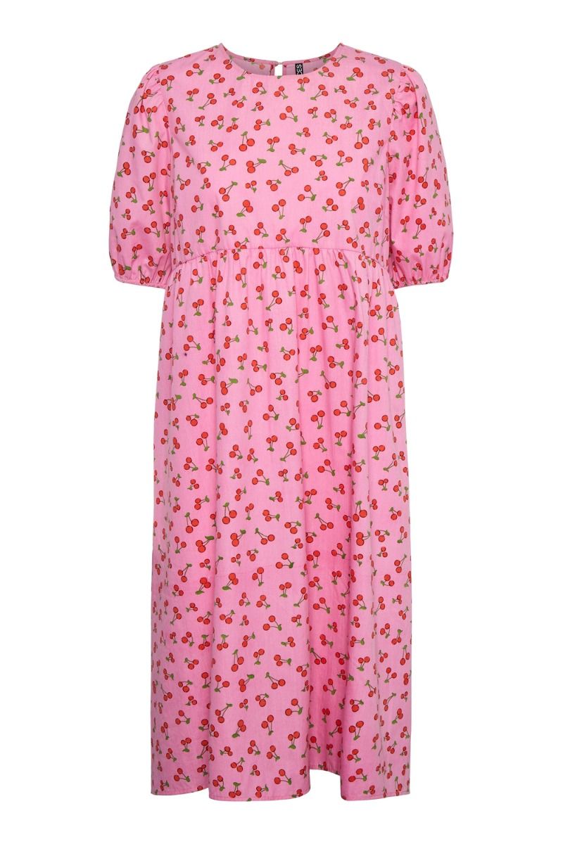 Pieces - Kjole - Berry 2/4 Midi Dress - Prism Pink