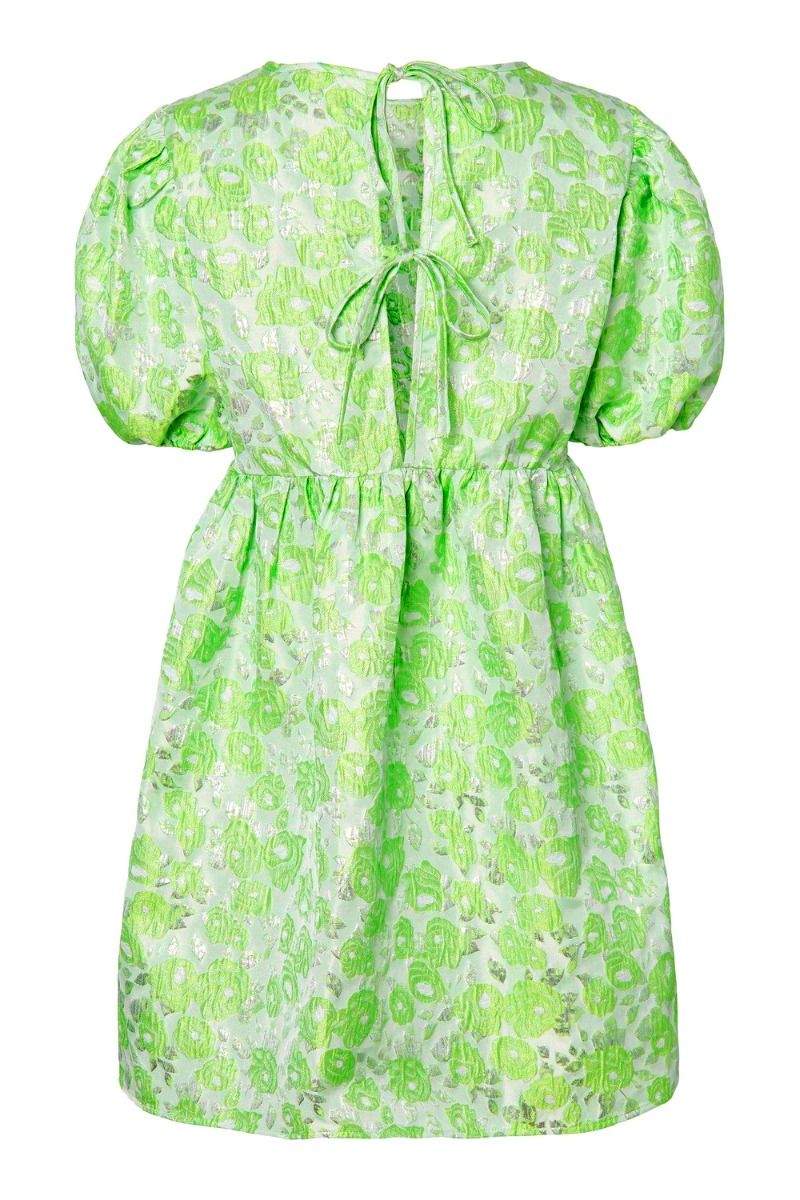 Pieces - Kjole - PC Darla SS Dress - Poison Green Flowers