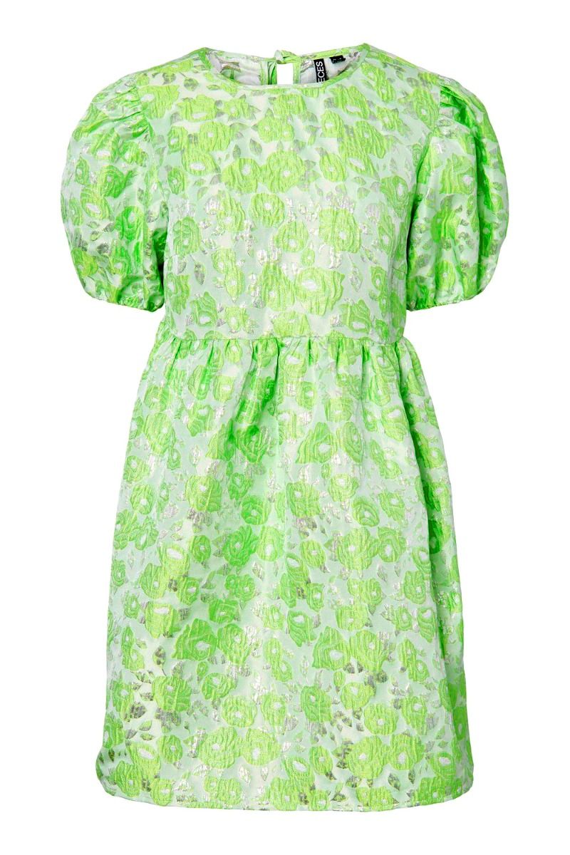 Pieces - Kjole - PC Darla SS Dress - Poison Green Flowers