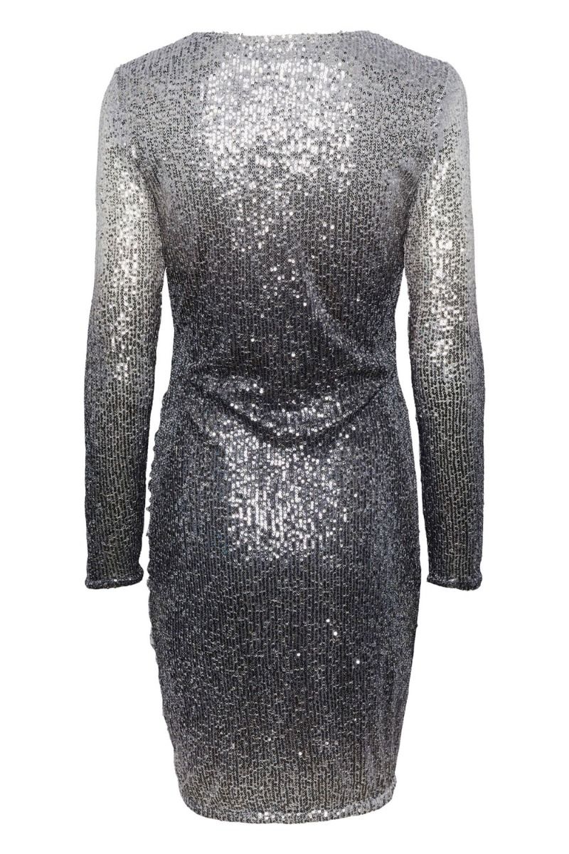 Pieces - Kjole - PC Delphia LS New Wrap Dress - Magnet