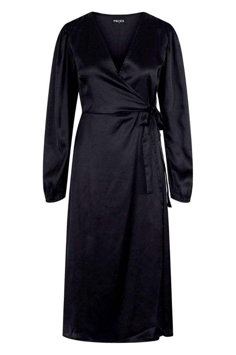 Pieces - Kjole - PC Di LS Midi Dress - Black