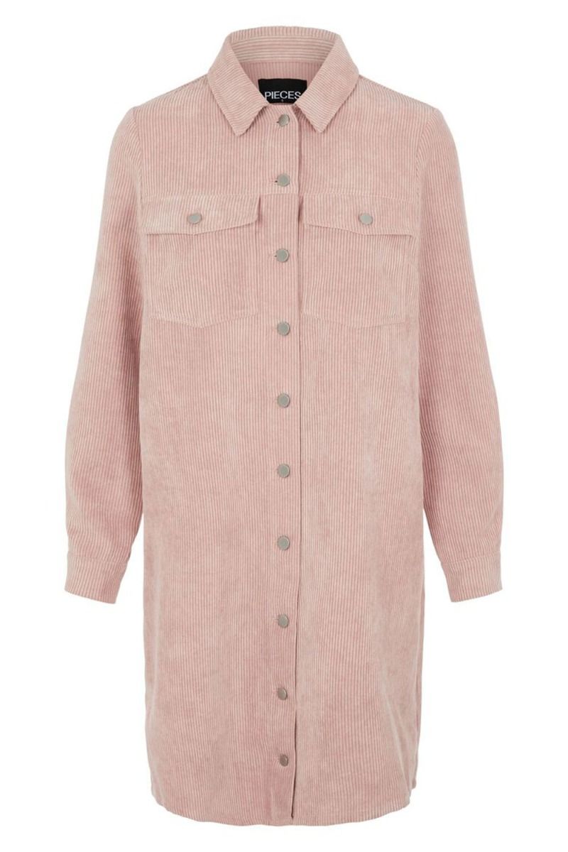Pieces - Kjole - Effi LS Shirt Dress - Misty Rose