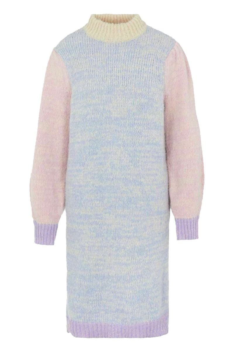 Pieces - Kjole - PC Felisia LS High Neck Wool Knit Dress - Pale Iris