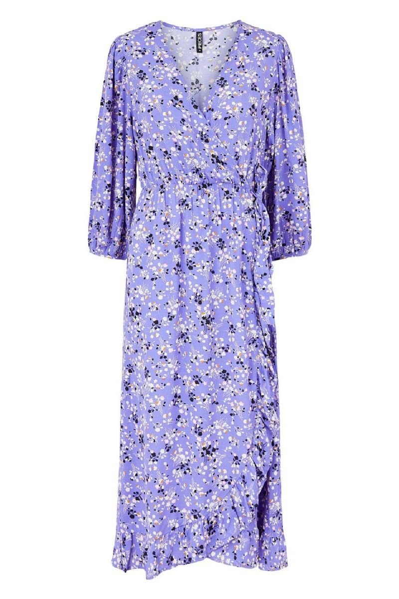 Pieces - Kjole - PC Harmony 3/4 Midi Dress - Purple Opulence