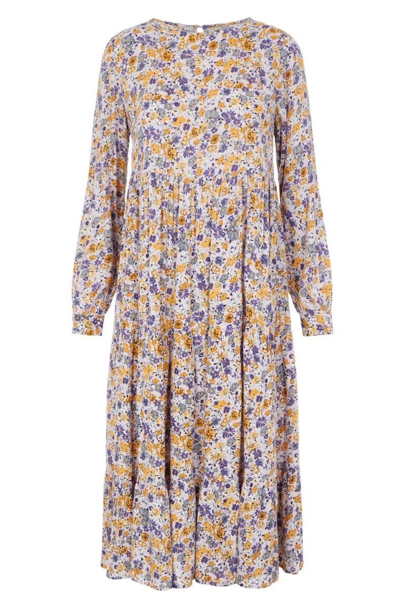 Pieces - Kjole - PC Hullu LS Midi Dress - Orchid Bloom