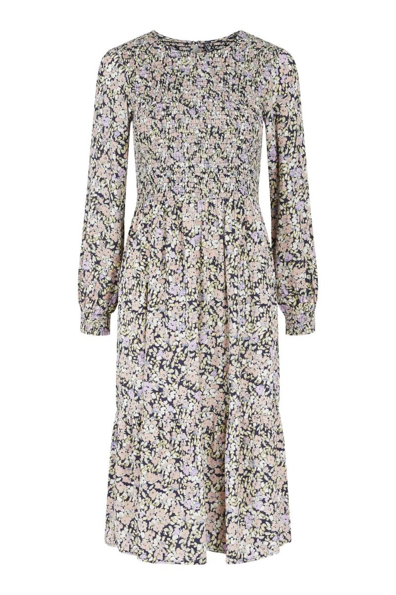 Pieces - Kjole - Jana LS Midi Dress - Black