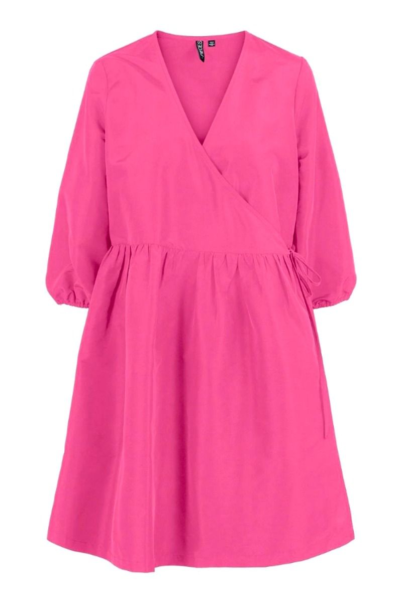 Pieces - Kjole - PC Jylla 3/4 Wrap Dress - Azalea Pink