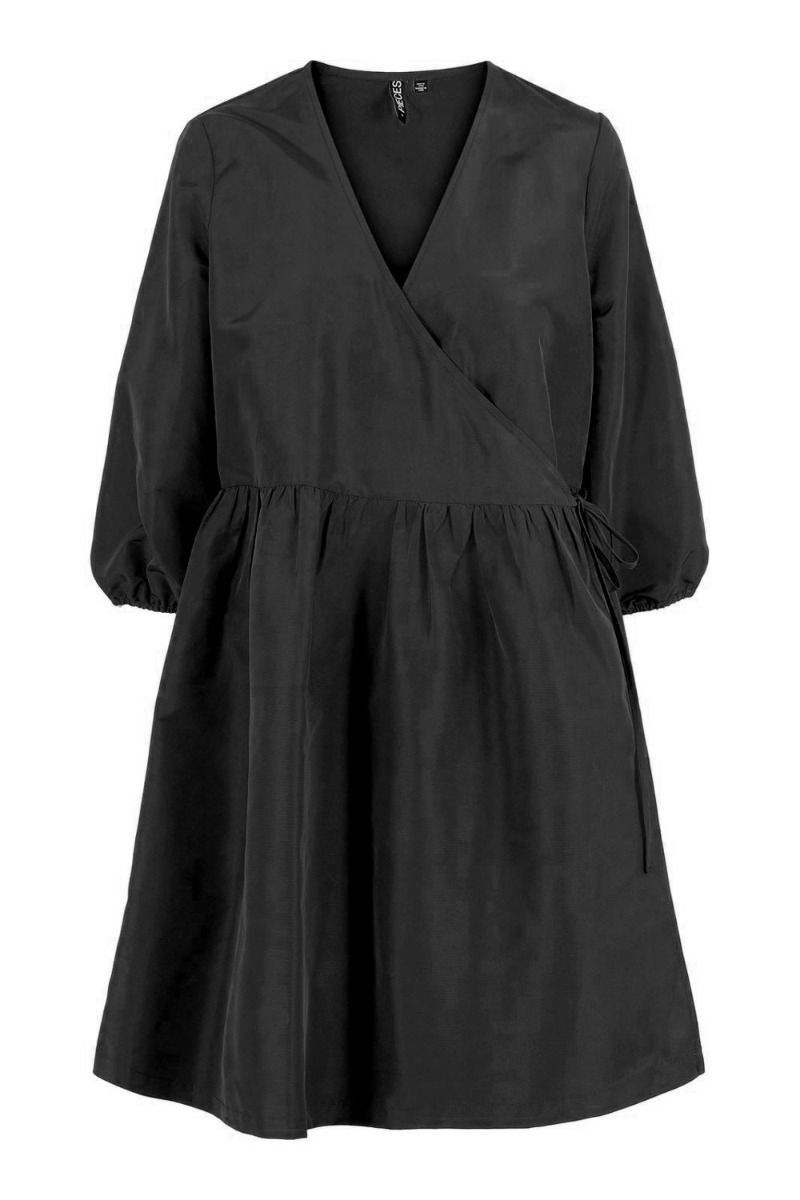 Pieces - Kjole - PC Jylla 3/4 Wrap Dress - Black