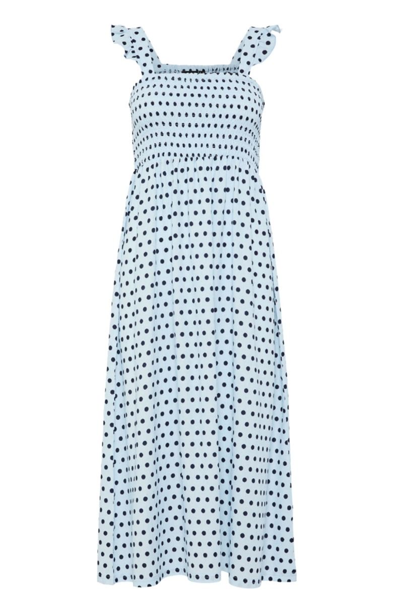 Pieces - Kjole - PC Luna Smock Strap Dress - Nantucket Breeze