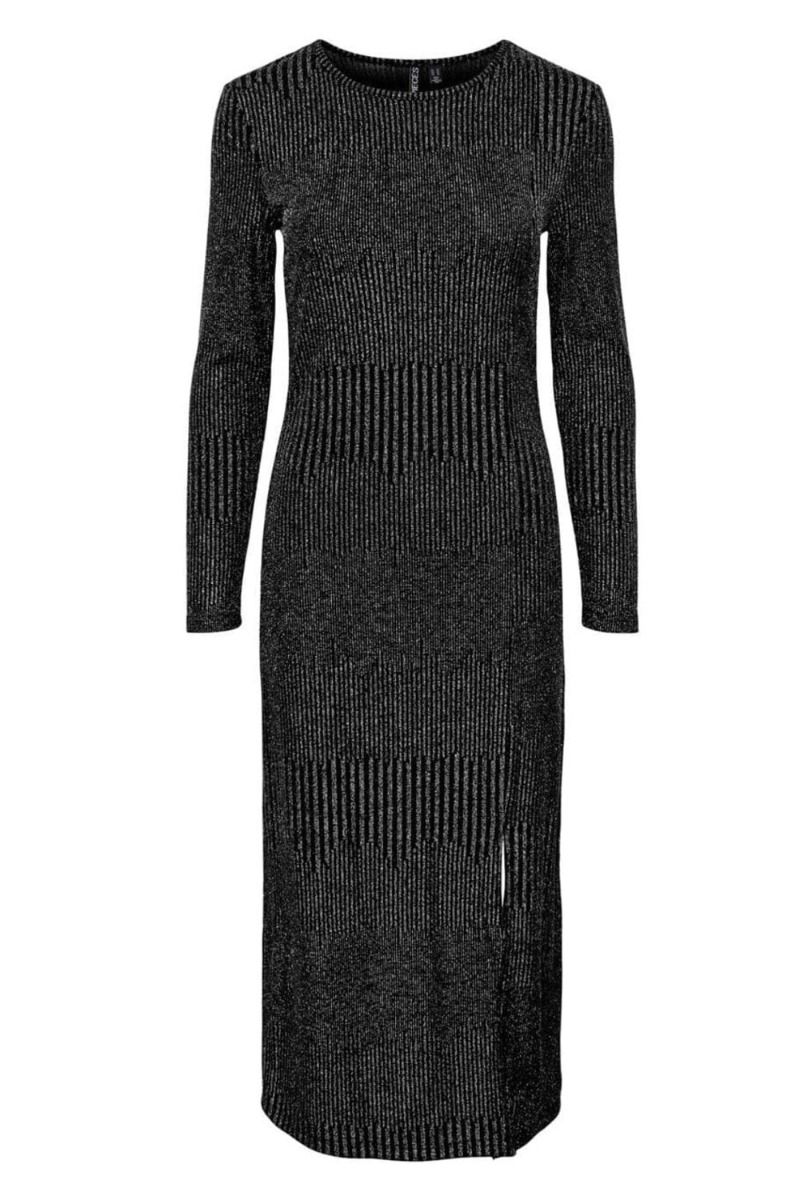 Pieces - Kjole - PC Mary LS New Midi Dress - Black