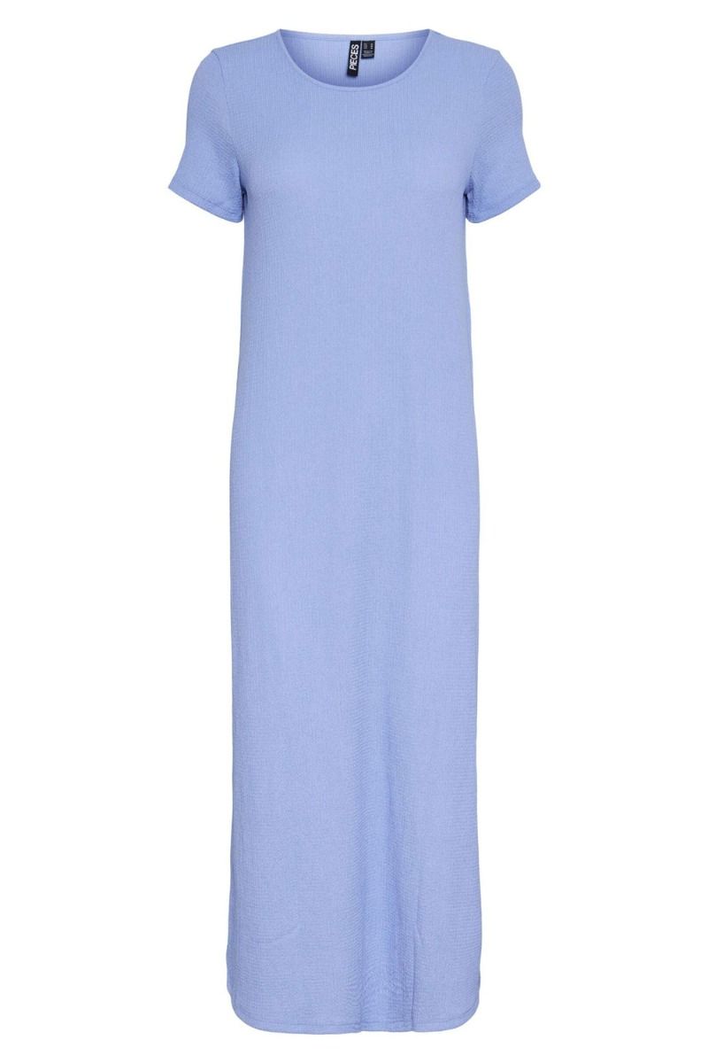 Pieces - Kjole - PC Meggi Ss Loose Midi Dress - Hydrangea