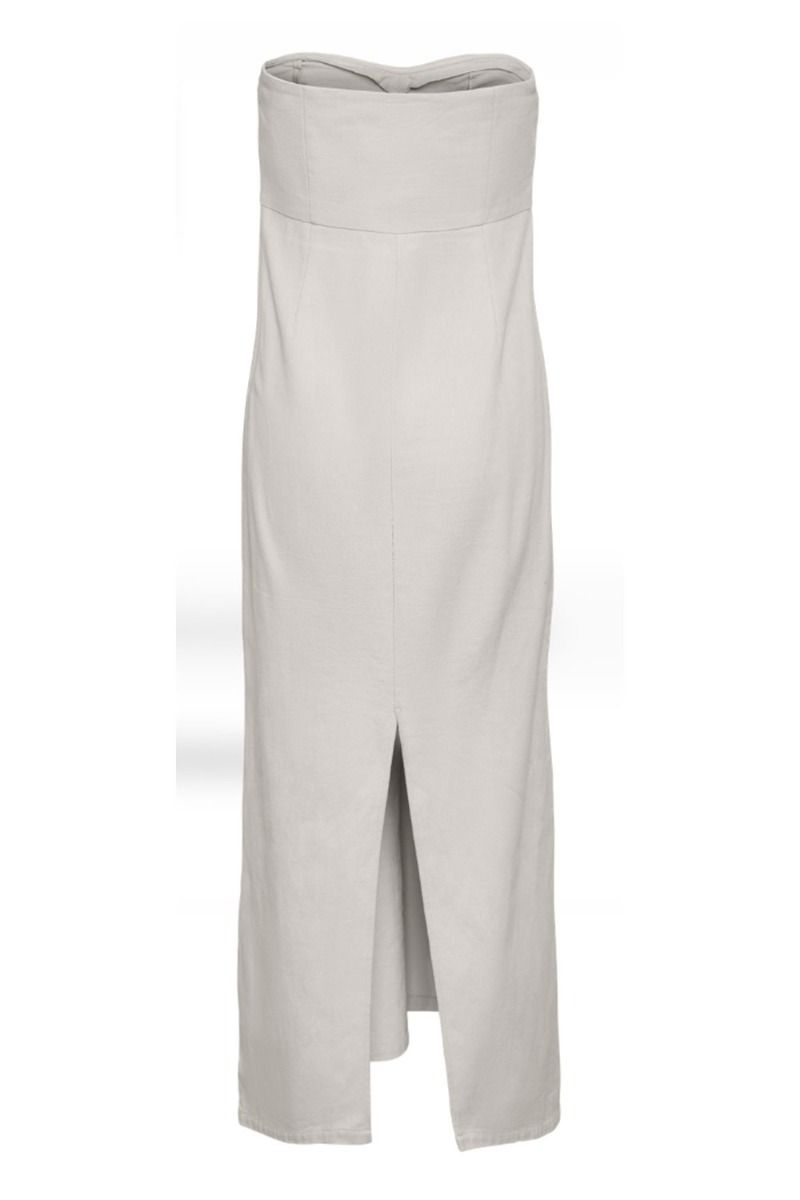 Pieces - Kjole - PC Mille Ankle Bandeau Dress - White Asparagus