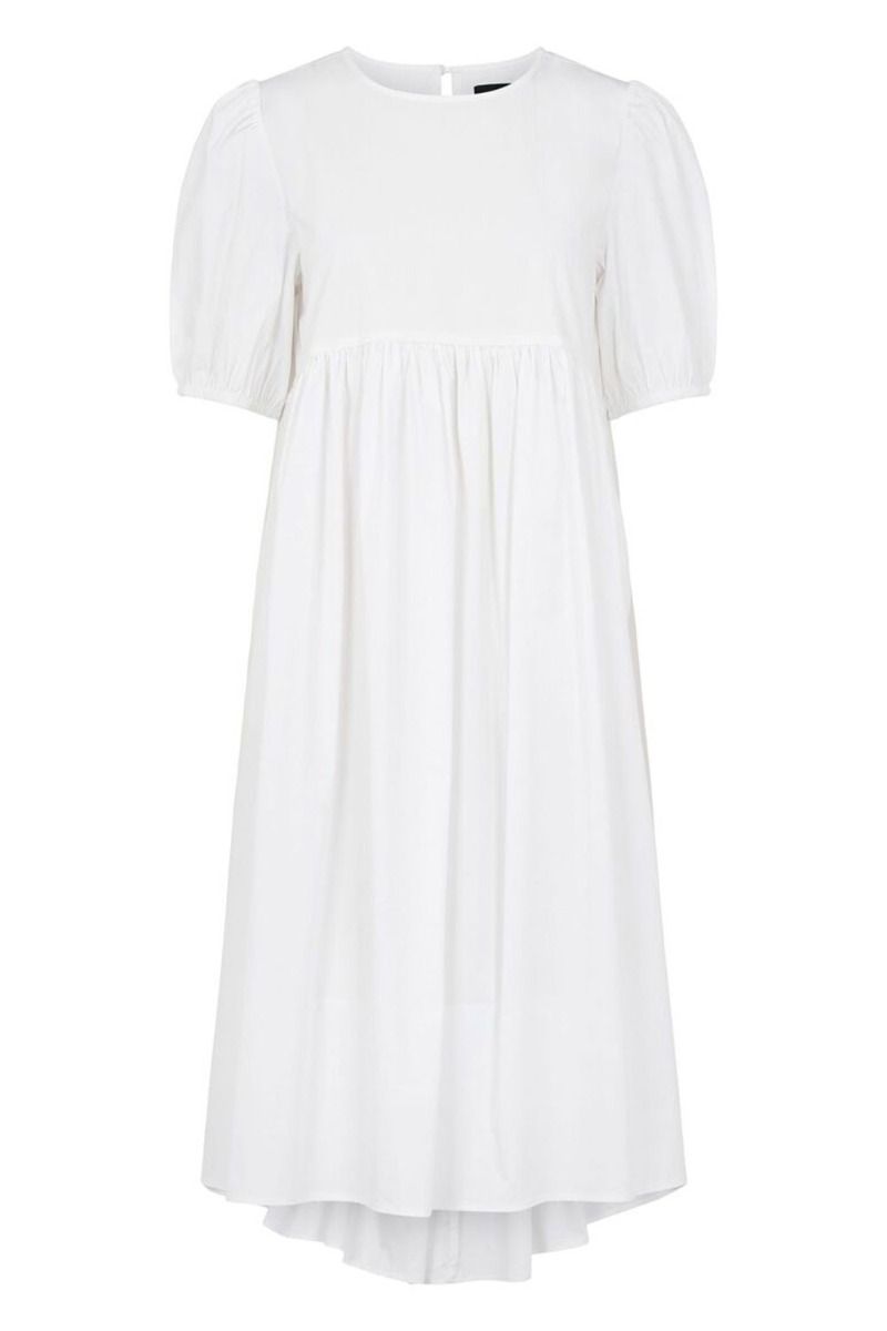 Pieces - Kjole - PC Olivia 2/4 Midi Dress - Bright White