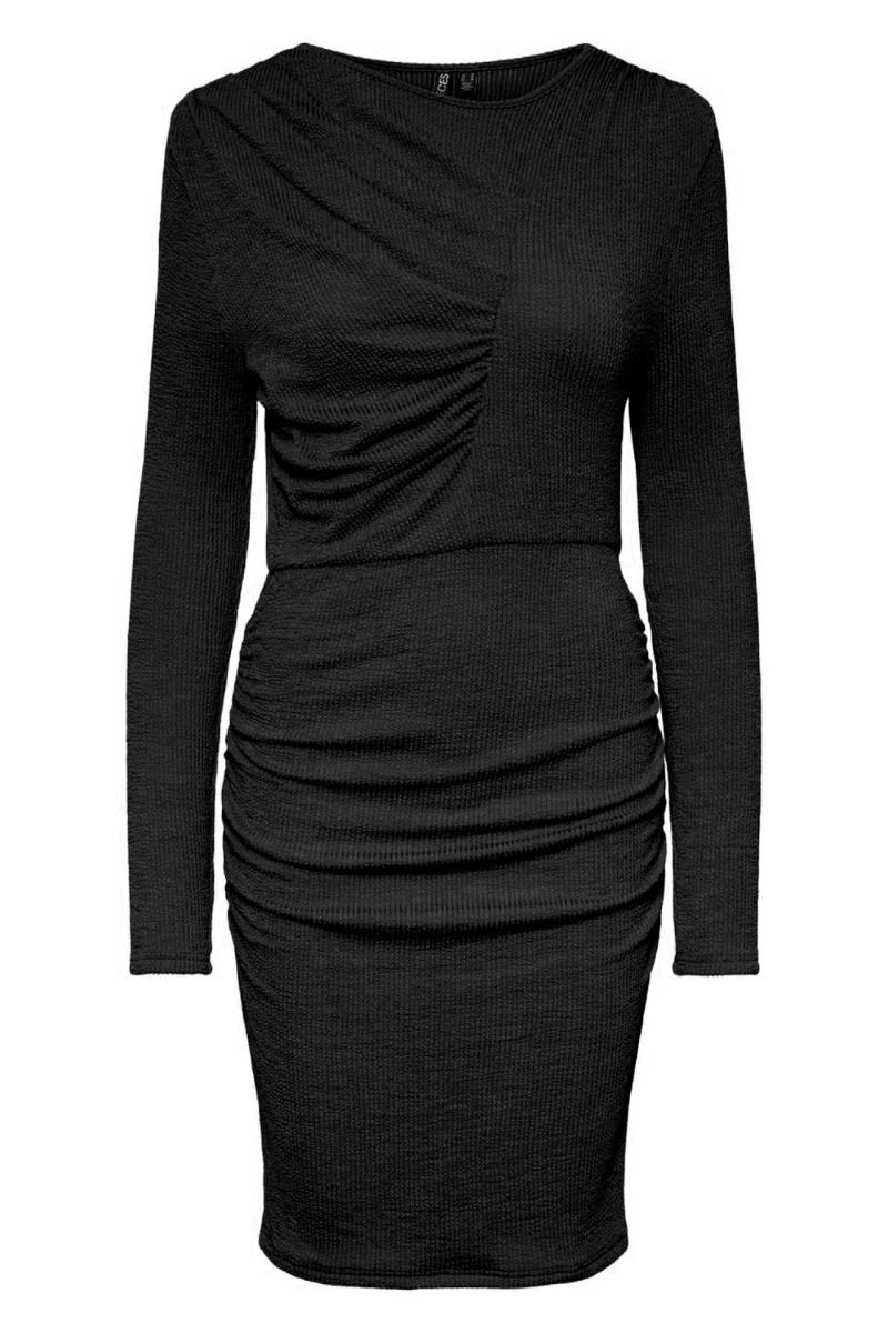 Pieces - Kjole - PC Olivia LS Midi Dress - Black