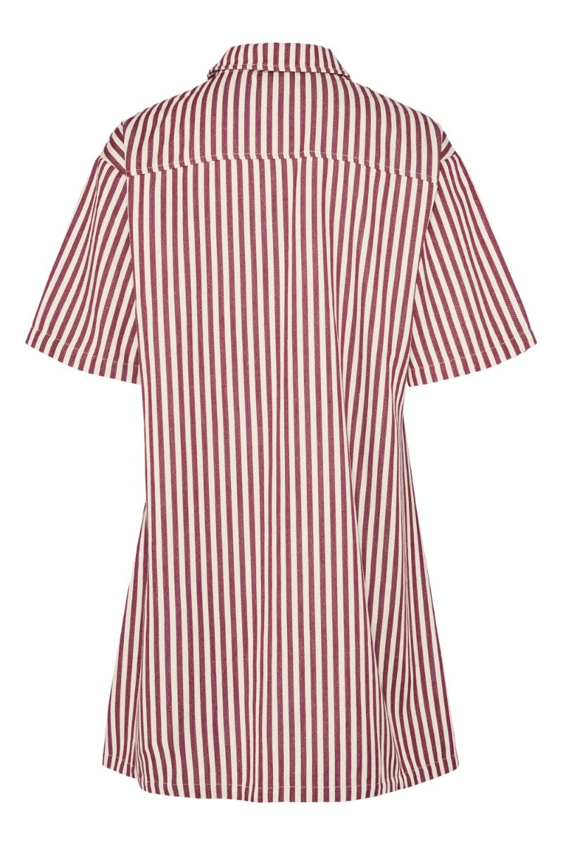 Pieces - Kjole - PC Asna 2/4 Short Zip Dress Wvn D2D - Cloud Dancer