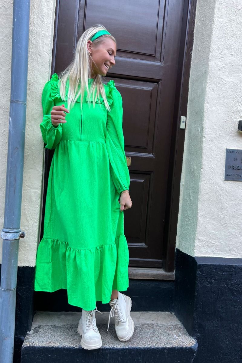Pieces - Kjole - PC Brianna LS Midi Dress - Irish Green