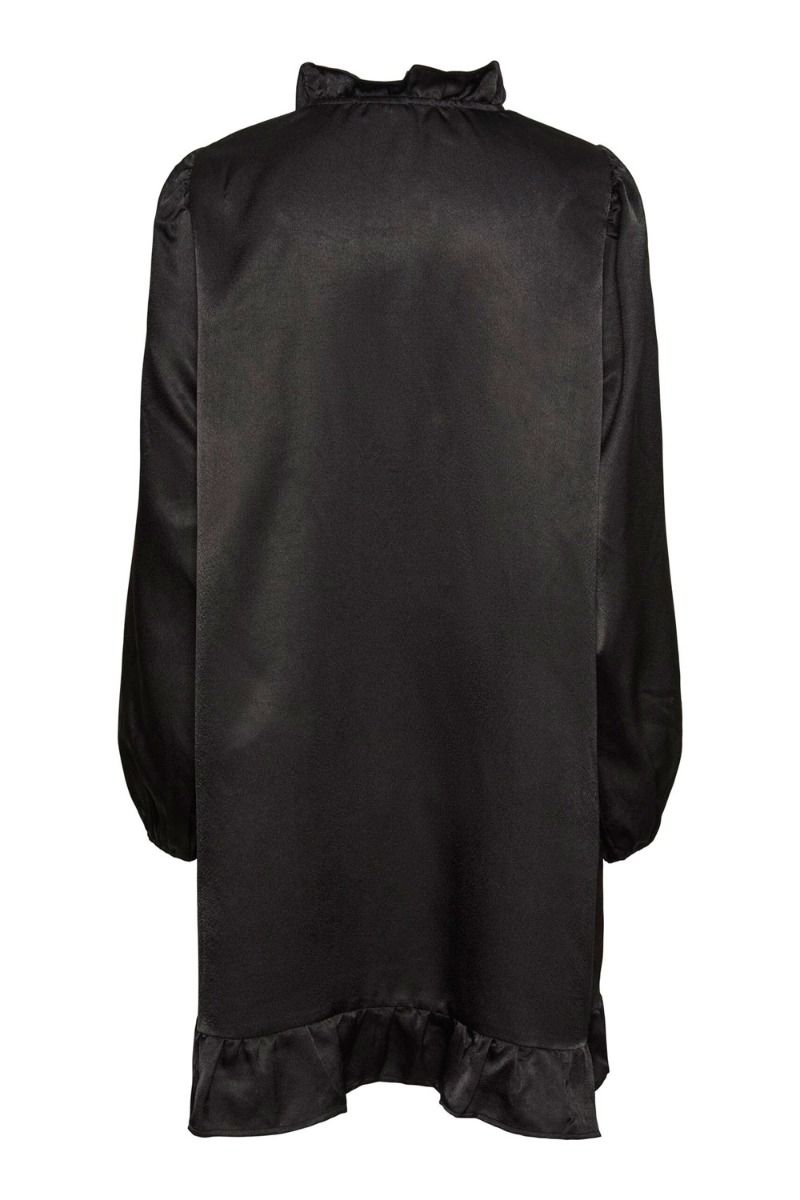 Pieces - Kjole - PC Nessa LS Short Dress - Black