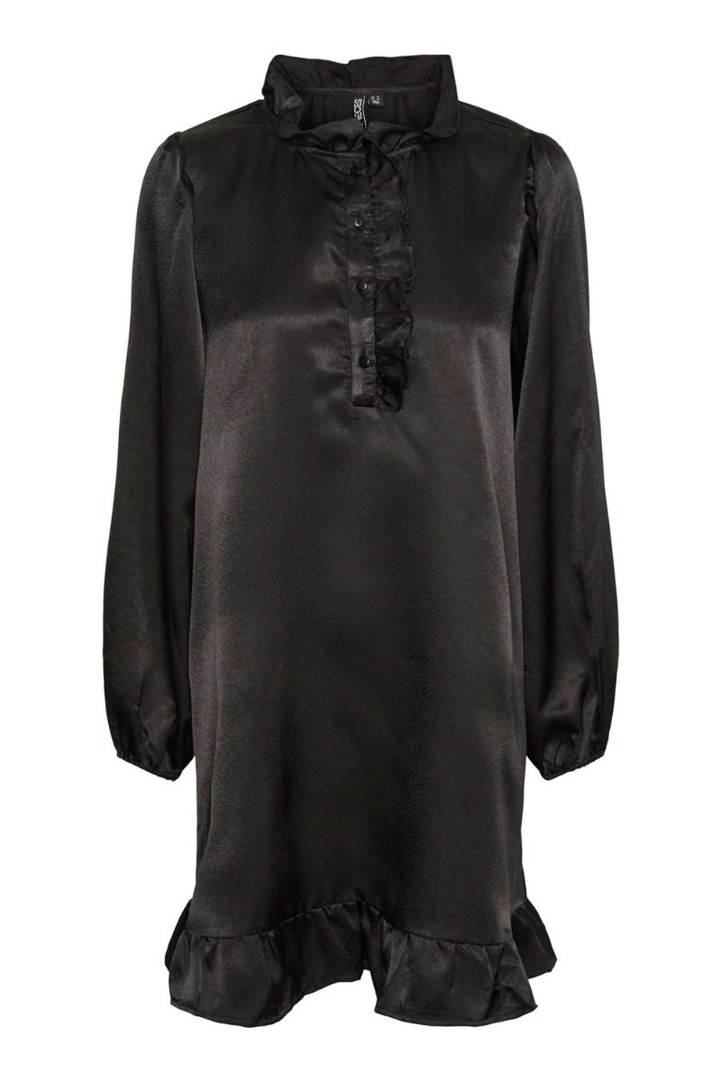 Pieces - Kjole - PC Nessa LS Short Dress - Black