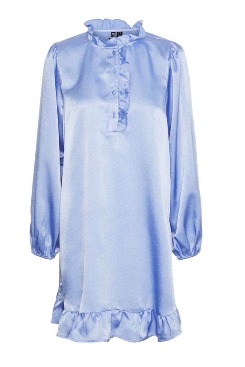 Pieces - Kjole - PC Nessa LS Short Dress - Hydrangea