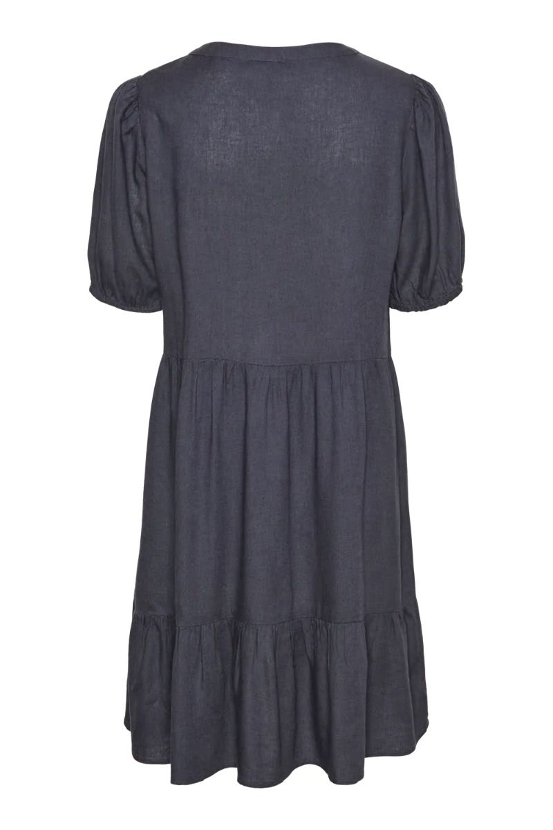 Pieces - Kjole - Pc Pia Ss Frill Short Dress Camp - Ombre Blue