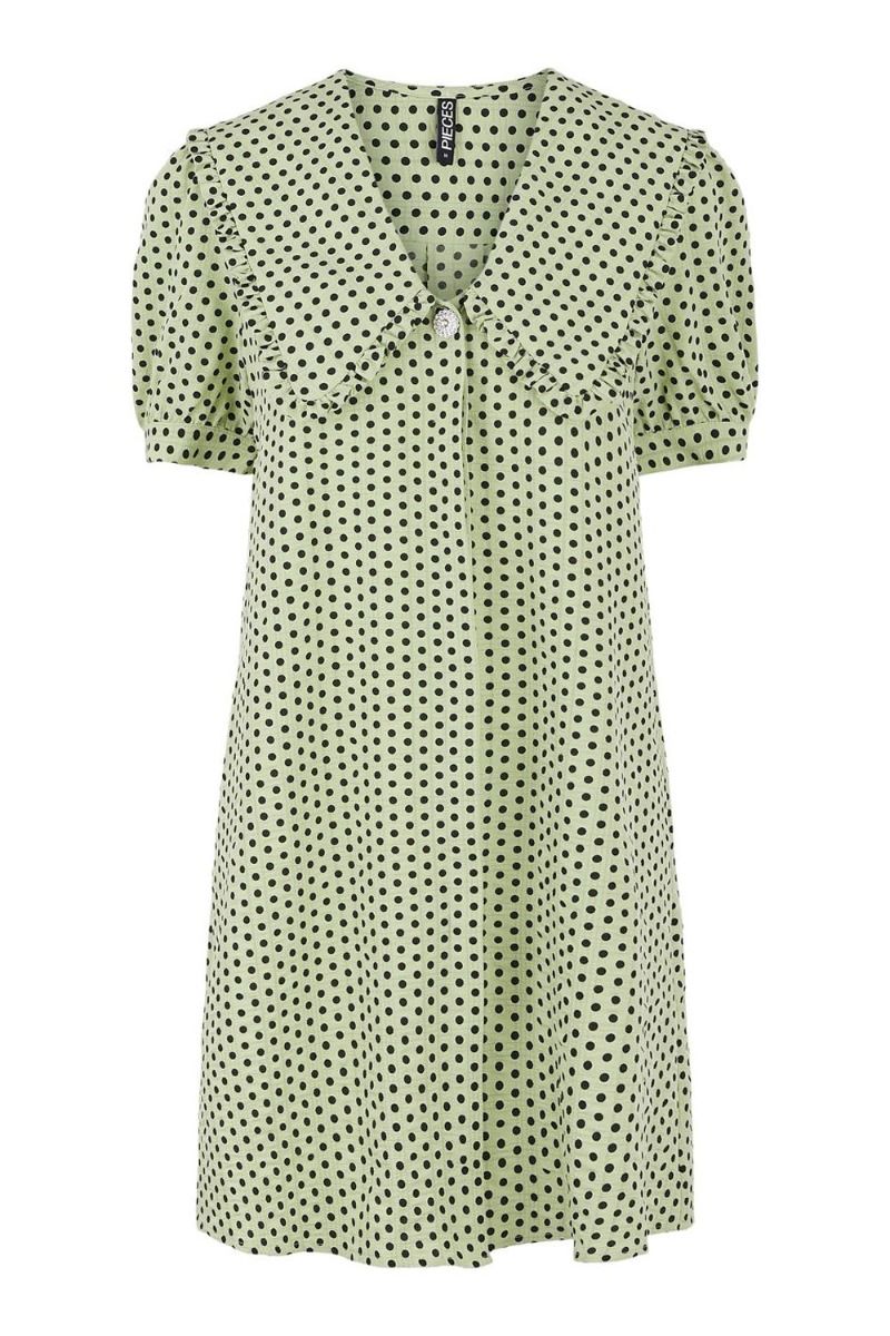 Pieces - Kjole - PC Pys SS Dress - Desert Sage