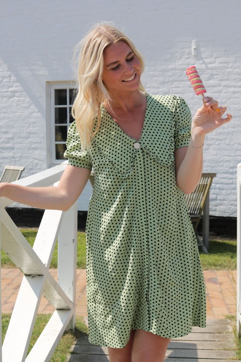 Pieces - Kjole - PC Pys SS Dress - Desert Sage