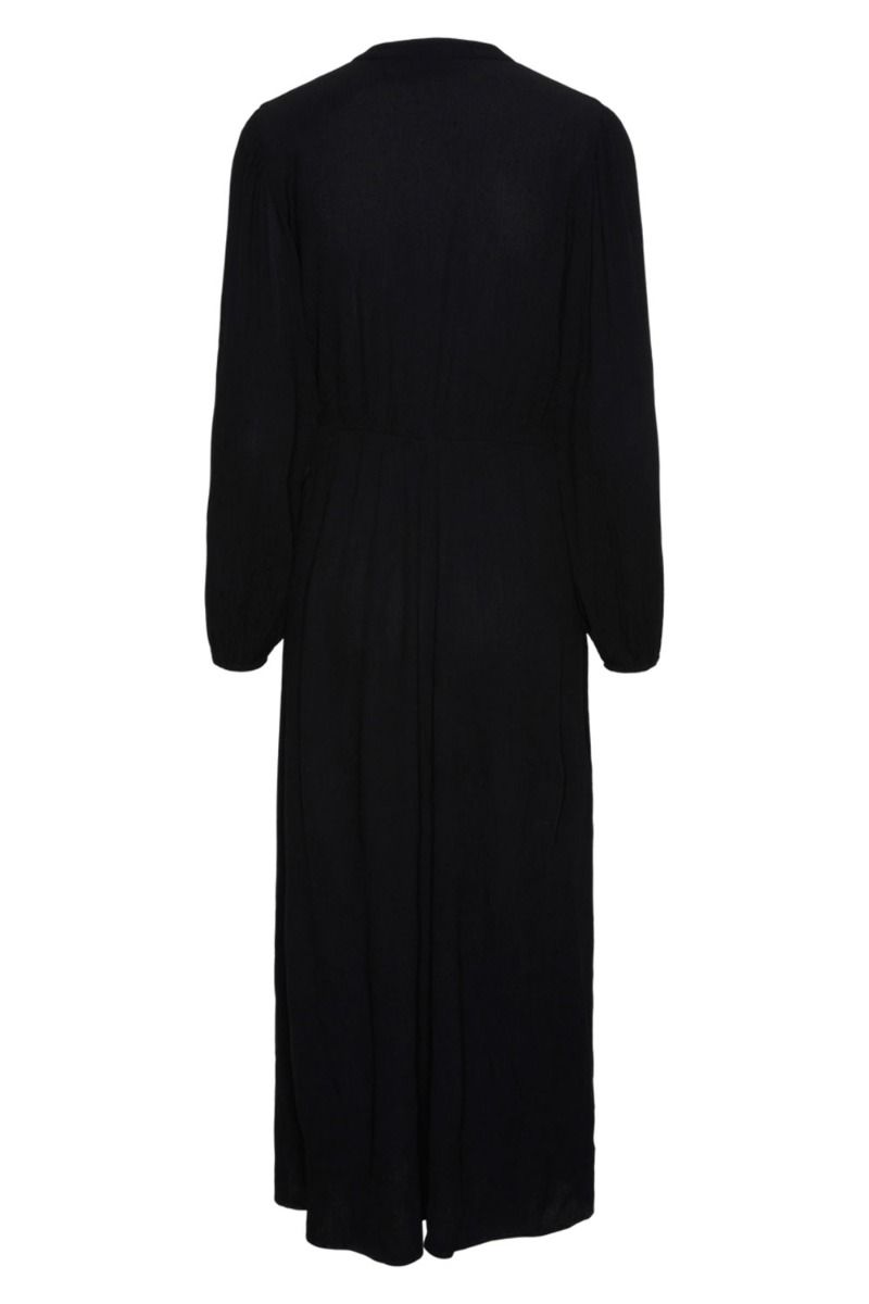 Pieces - Kjole - Ramda Ls O-Neck Long Dress - Mm Black