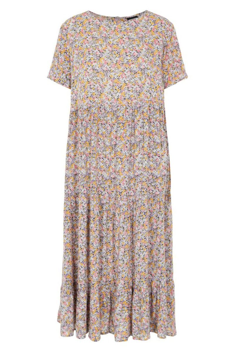 Pieces - Kjole - Rilla SS Midi Dress - Dahlia Purple