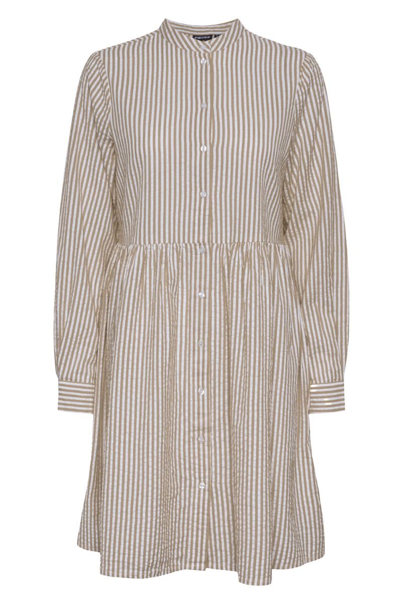 Pieces - Kjole - PC - Sally LS Dress - Nomad