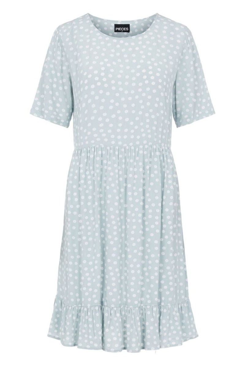 Pieces - Kjole - Selma SS Dress - Blue Fog