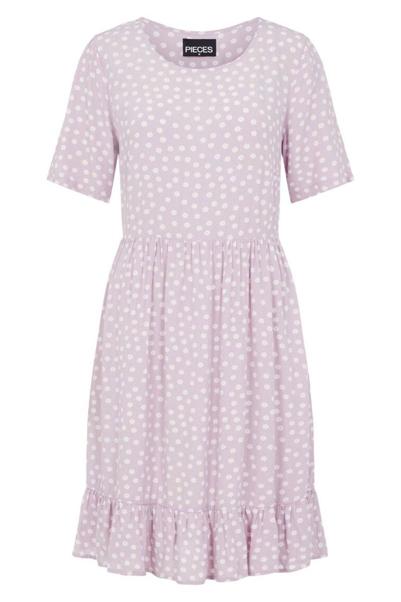 Pieces - Kjole - Selma SS Dress - Orchid Bloom