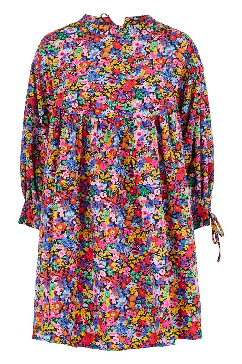 Pieces - Kjole - PC Sille Dress - Black Flower