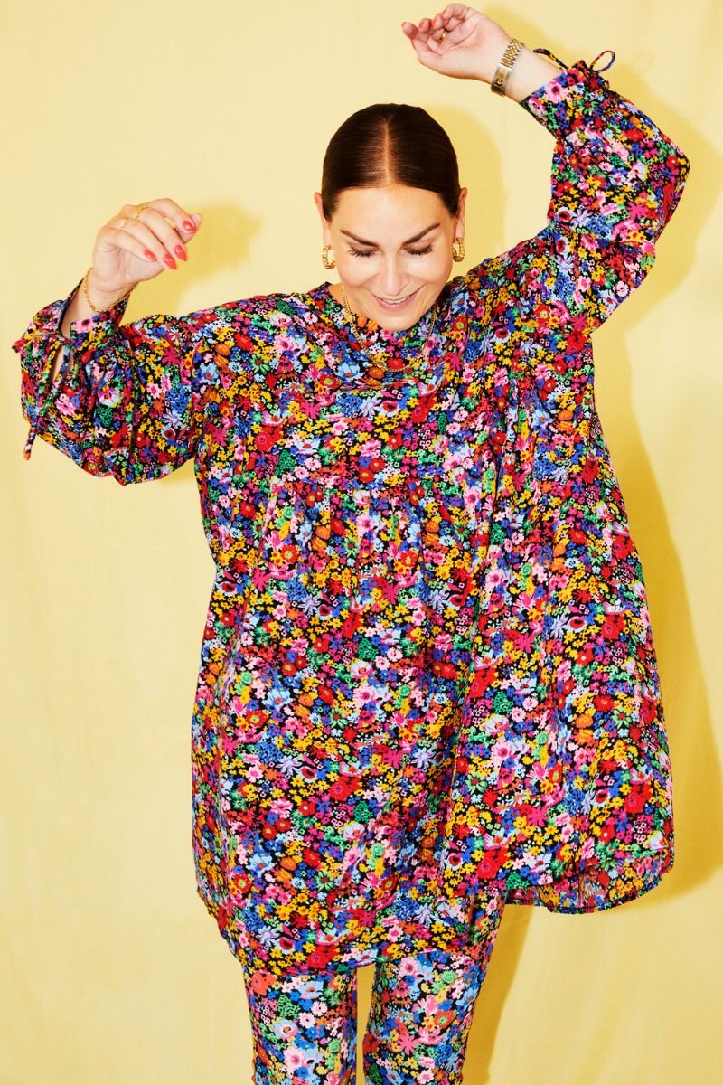 Pieces - Kjole - PC Sille Dress - Black Flower