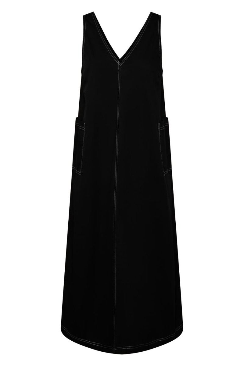 Pieces - Kjole - PC Siv Midi Spencer Dress - Black