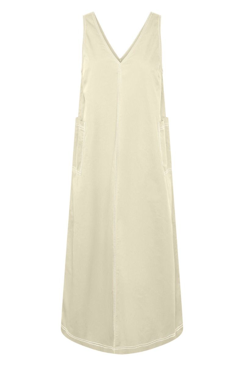 Pieces - Kjole - PC Siv Midi Spencer Dress - Cloud Cream