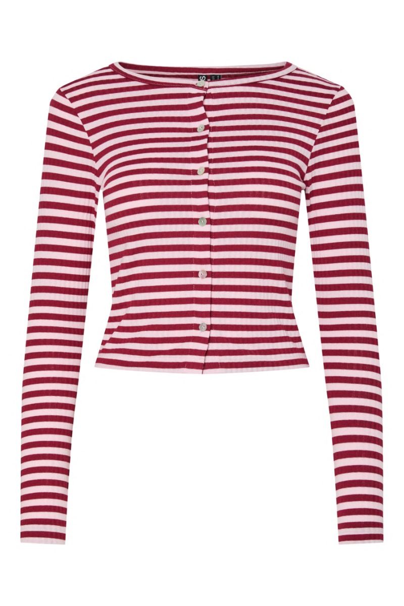 Pieces - Cardigan - Laya Ls O-Neck Cardigan - Goji Berry