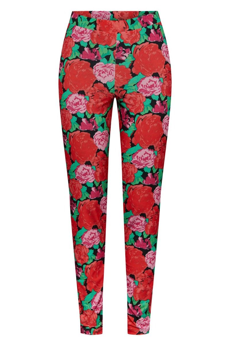 Pieces - Leggings - Sille - Roses - Ditte Estrup 