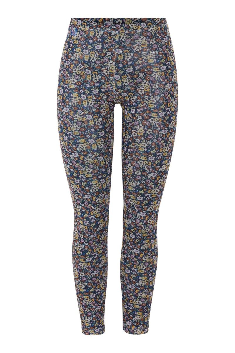 Pieces - Leggings - PC Mika HW Mesh Leggings - Black/Flowers