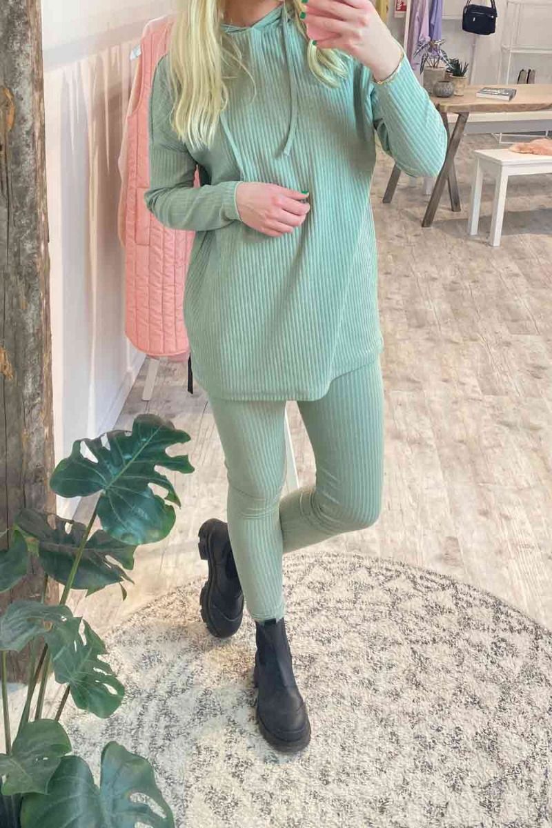 Pieces - Leggings - PC Ribbi HW Leggings - Desert Sage