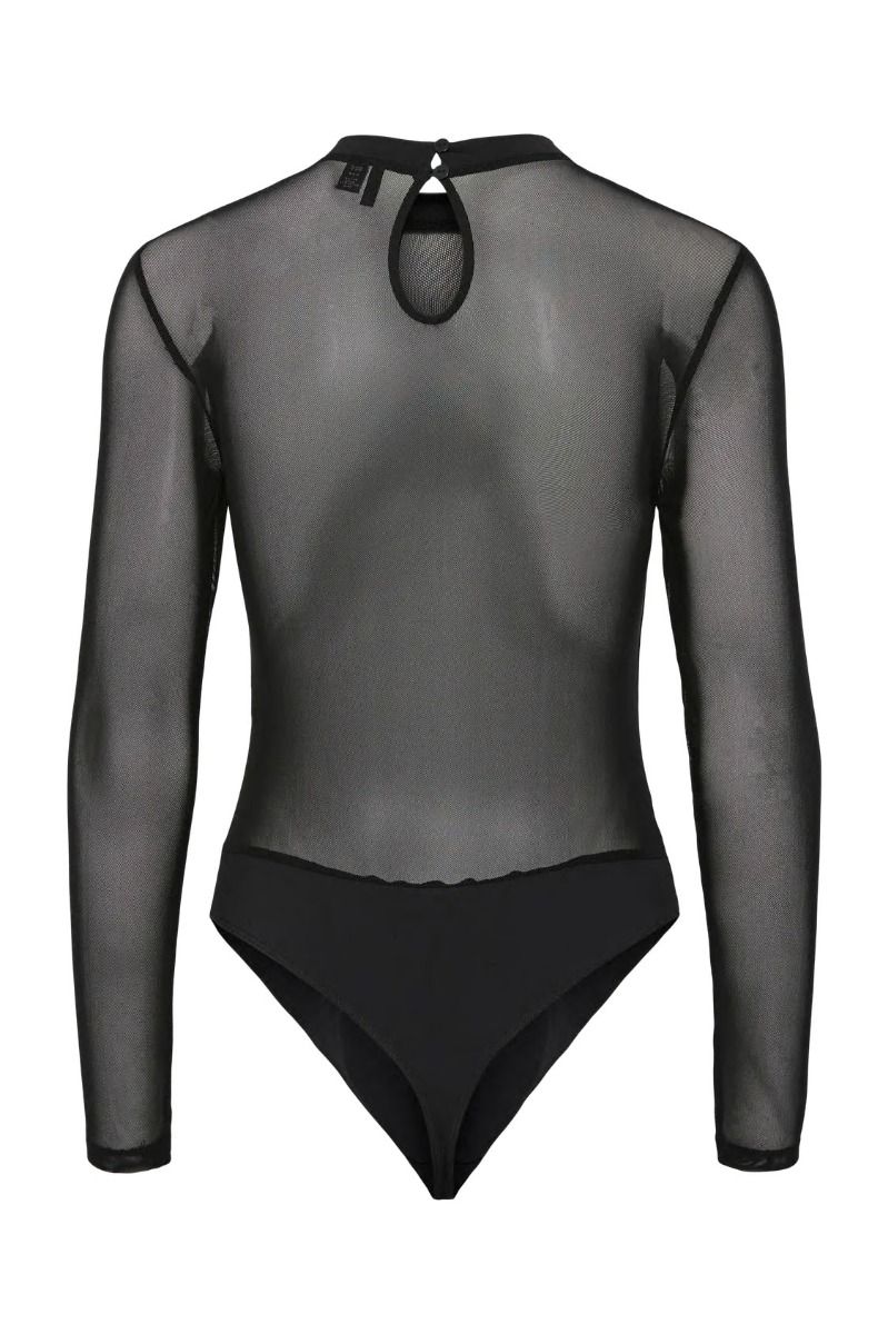 Pieces - Bodystocking - PC Milly Ls Mesh Bodystocking Noos - Black