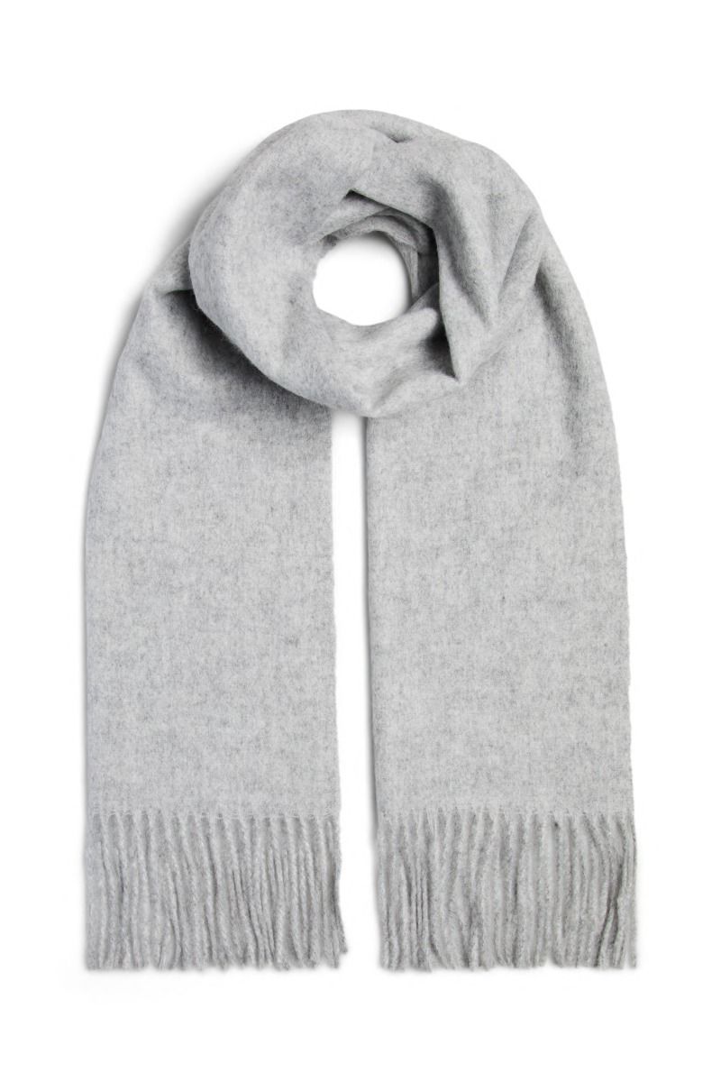 Pieces - Halstørklæde - Naya Long Scarf - Light Grey Melange