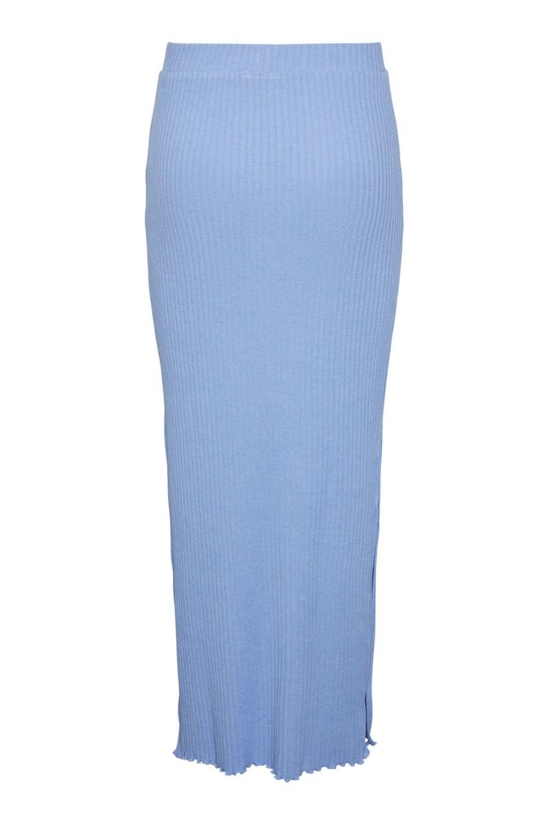 Pieces - Nederdel - PC Alicia Hw Ankle Slit Skirt - Hydrangea