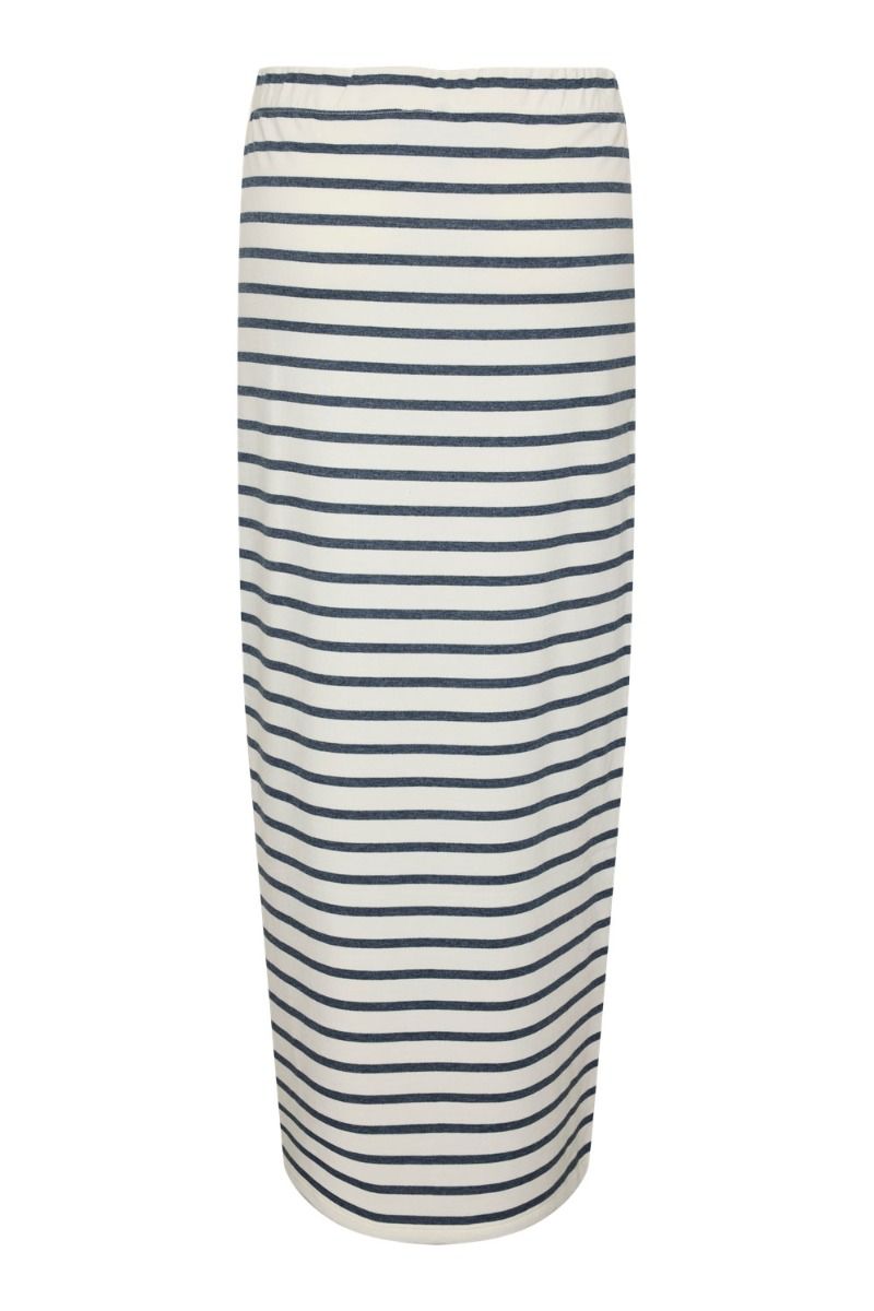 Pieces - Nederdel - PC Bibbi HW Maxi Skirt - Navy Blazer/Cloud dancer