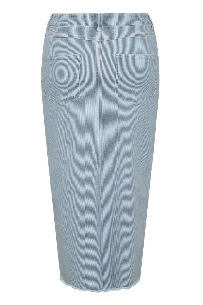 Pieces - Nederdel - PC Billo HW Midi Skirt - Light Blue Denim