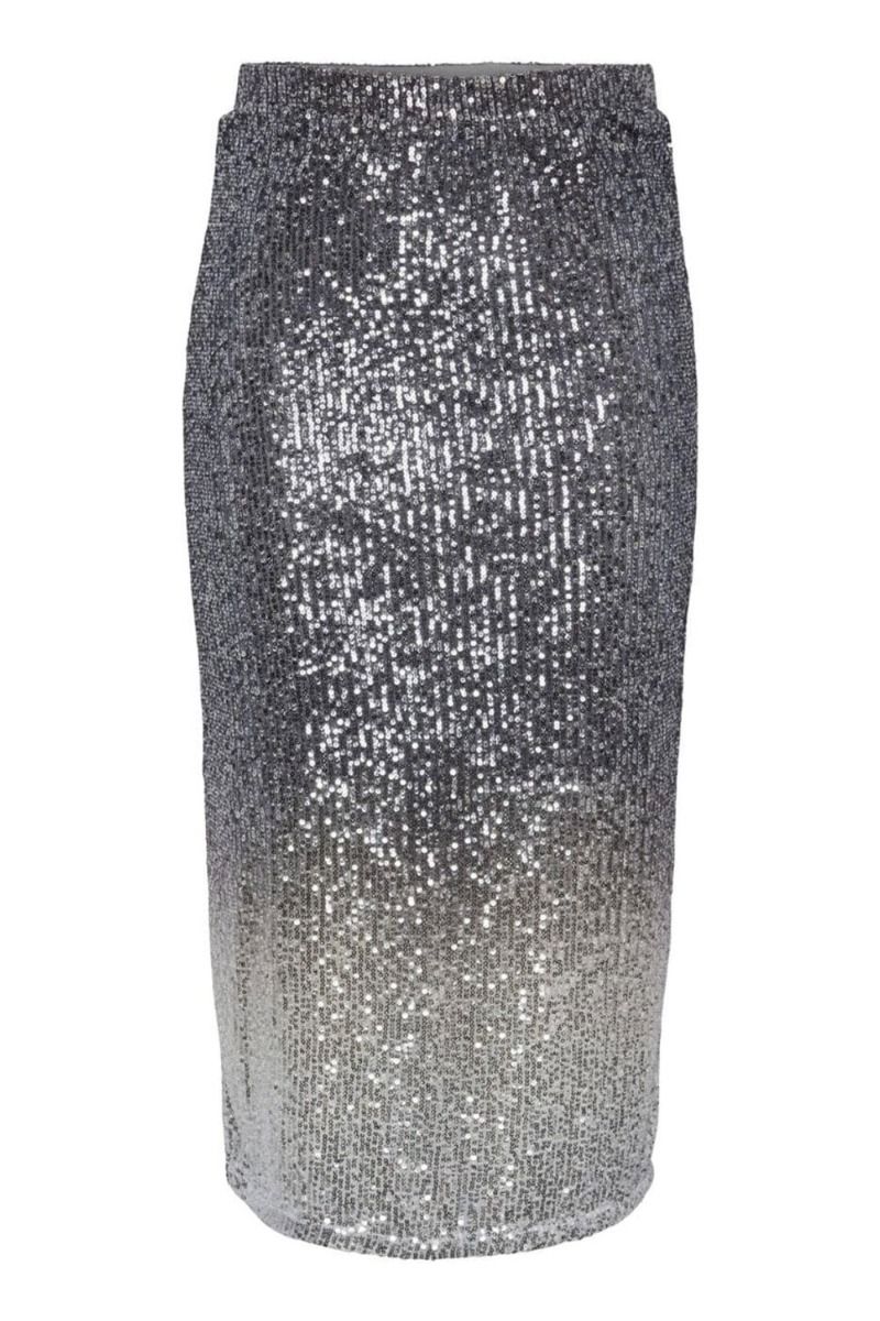 Pieces - Nederdel - PC Delphia HW Pencil Slit Skirt - Magnet