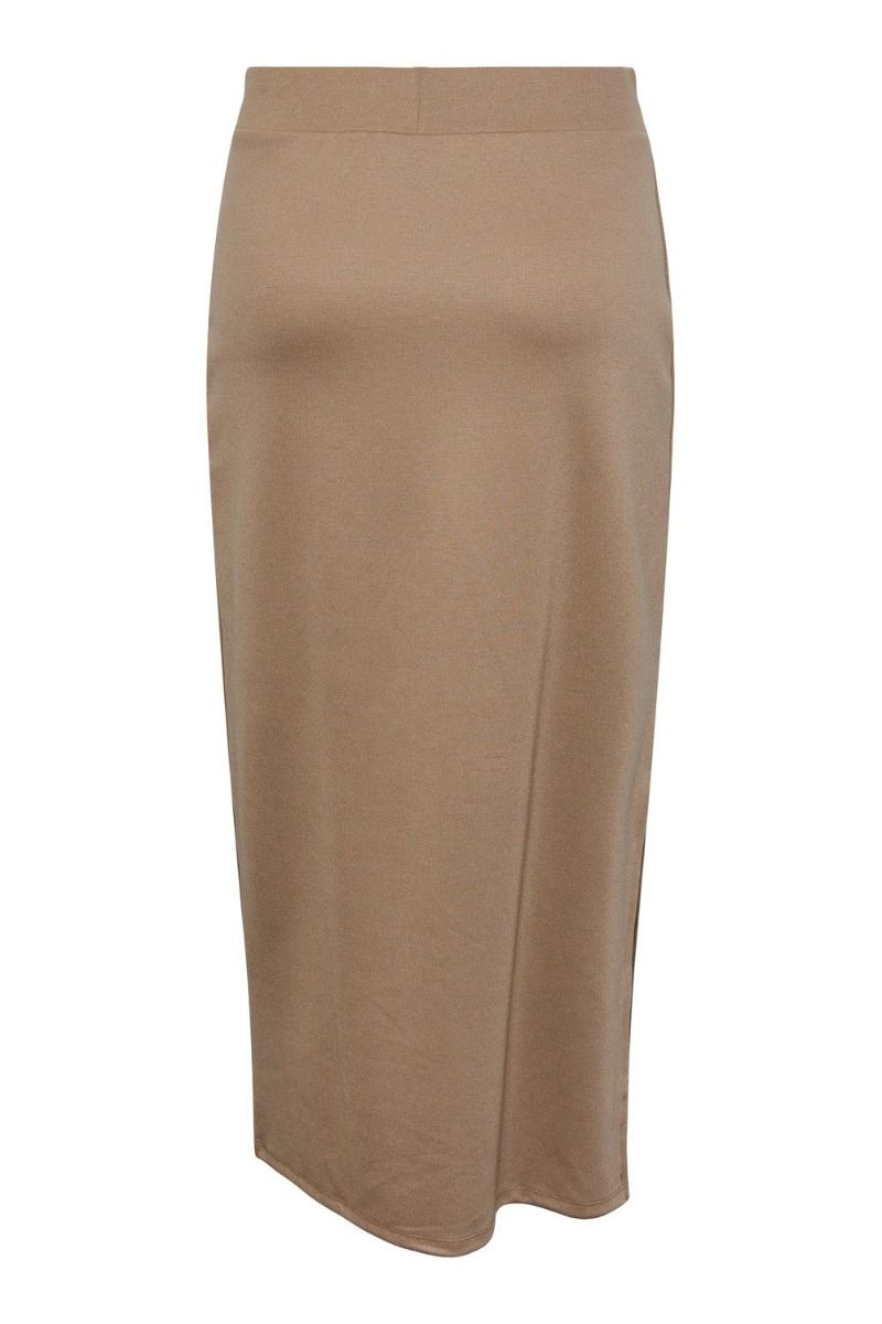 Pieces - Nederdel - PC Jacy HW Midi Skirt - Fossil