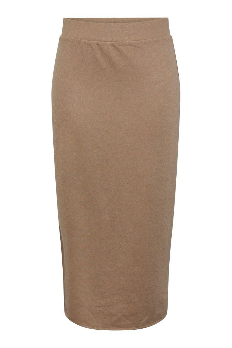 Pieces - Nederdel - PC Jacy HW Midi Skirt - Fossil