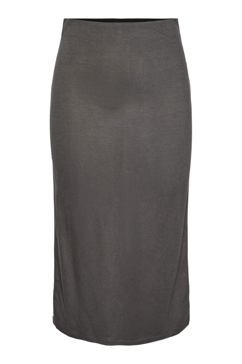 Pieces - Nederdel - PC Jazelle HW Midi Skirt - Magnet